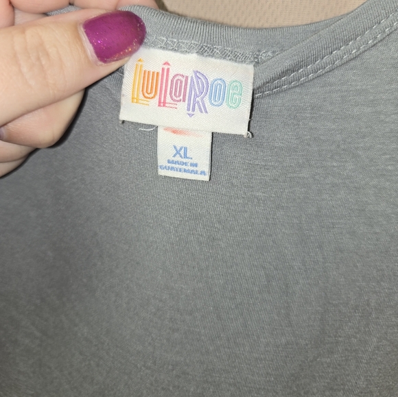 Gray Lularoe XL CARLY - Picture 2 of 3